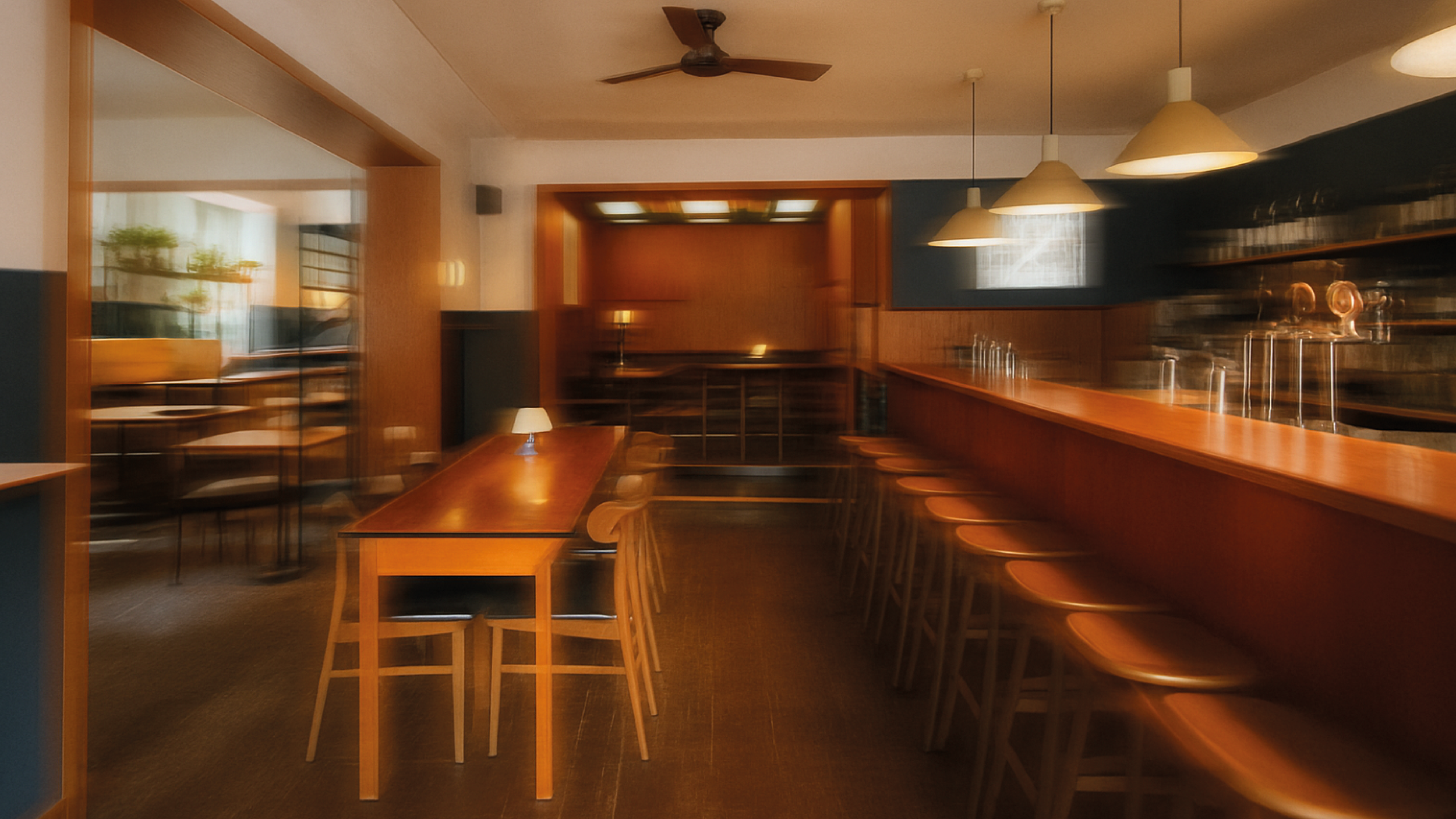 The Jane Eyre Chorlton restaurant interior with a warm bar and dining room